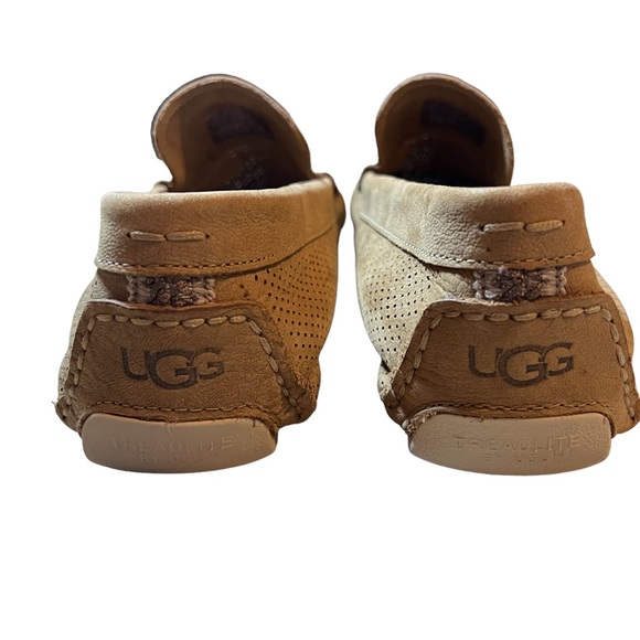 UGG Henrick Tan Men’s Suede Perforated Treadlite Loafer Driving Shoes Size 8 - Picture 6 of 11